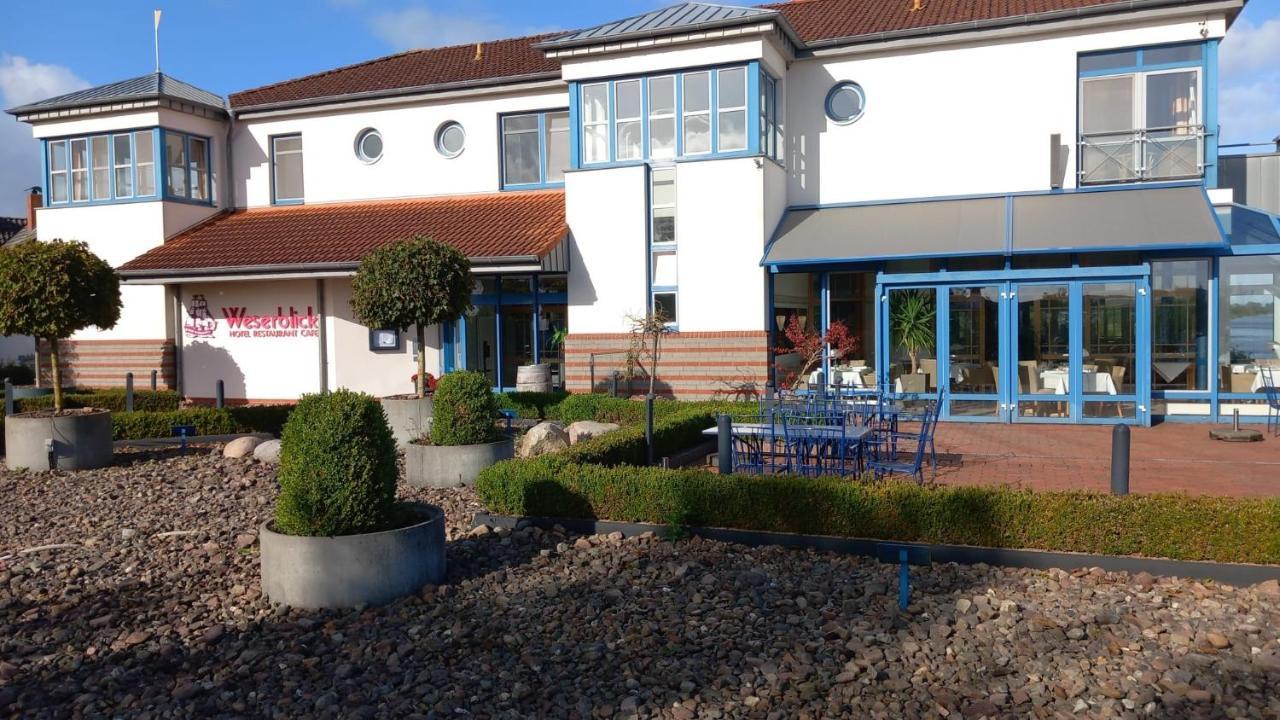 Gaestehaus Weserblick Am Weser-Sandstrand Berne Eksteriør billede